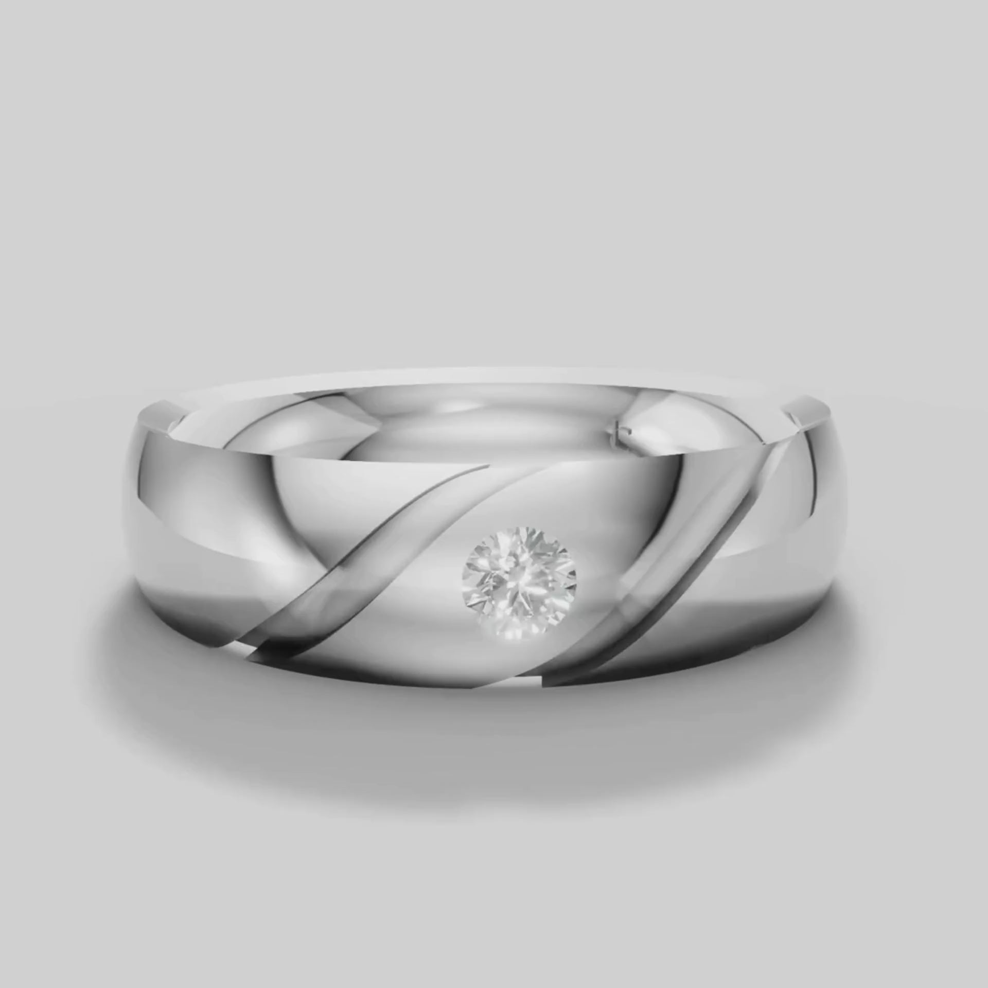 Rowan Flush Set Band in White Gold video