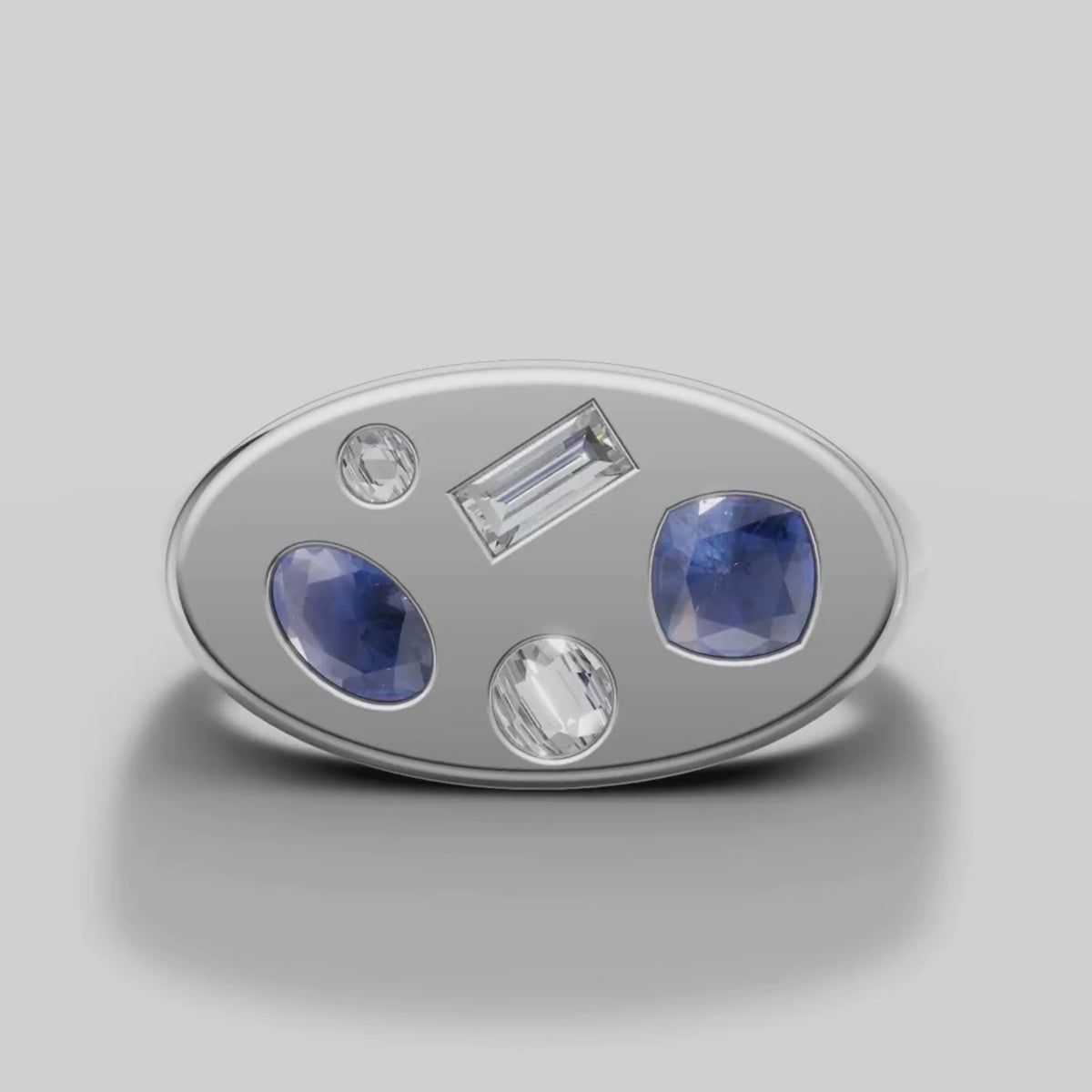 Celeste Scatter Signet in White Gold video