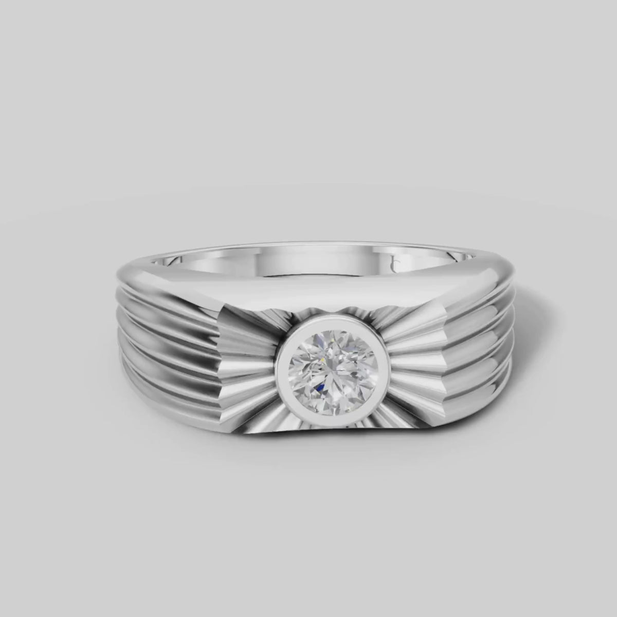 Apollo Sunburst Ring in White Gold video