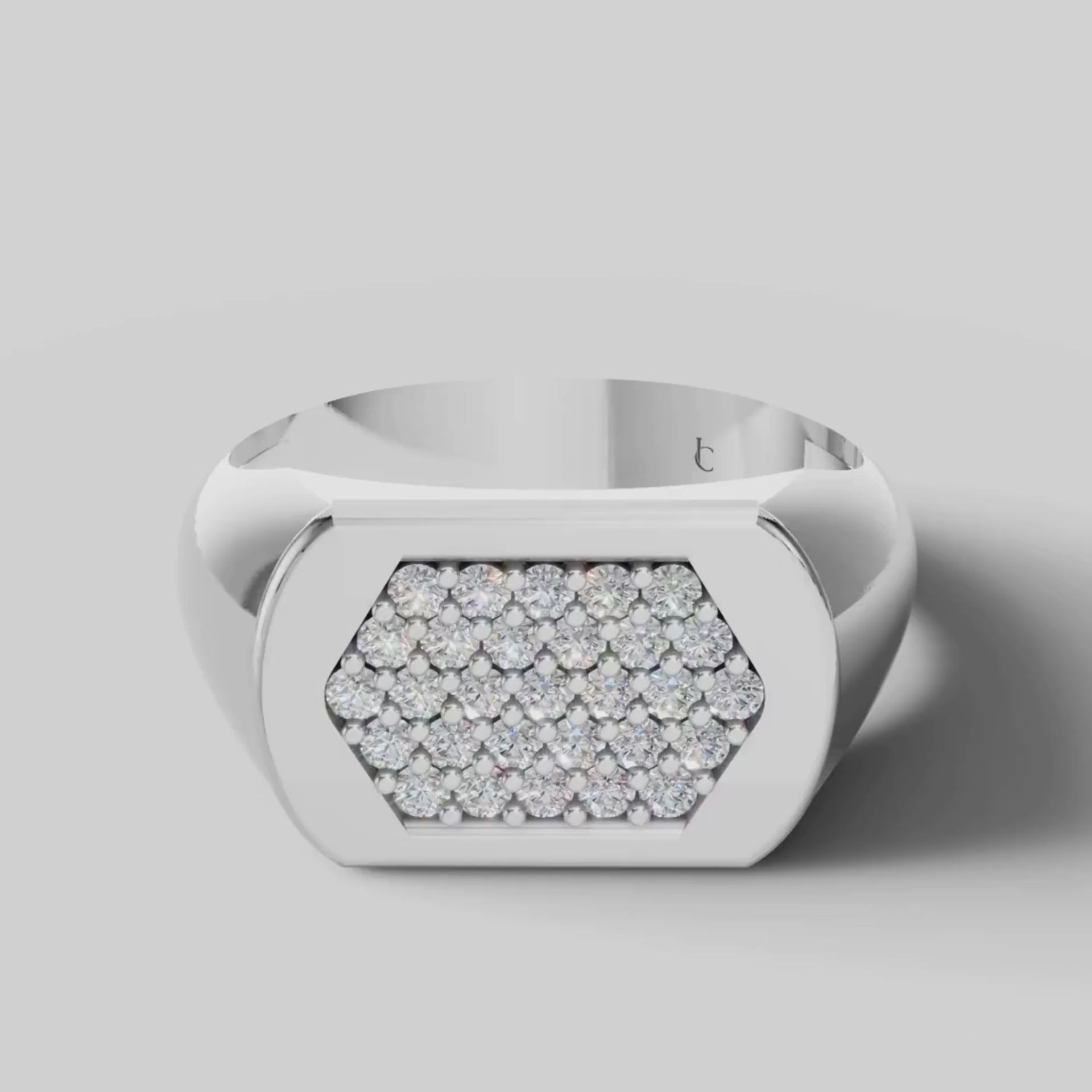 Orion Pave Signet in White Gold video