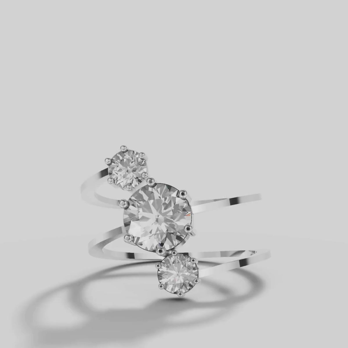 Nell Spiral Wrap Ring in White Gold video