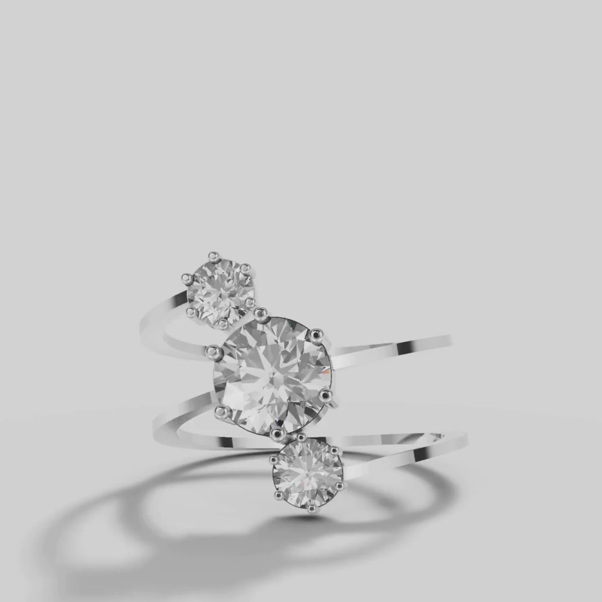 Nell Spiral Wrap Ring in White Gold video