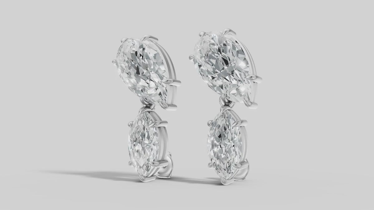 Etoile Marquise and Pear Drops in White Gold video