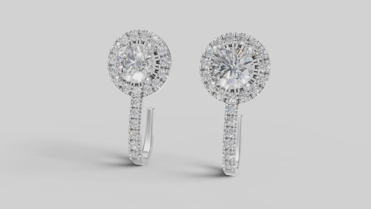 Seren Halo Drops in White Gold video