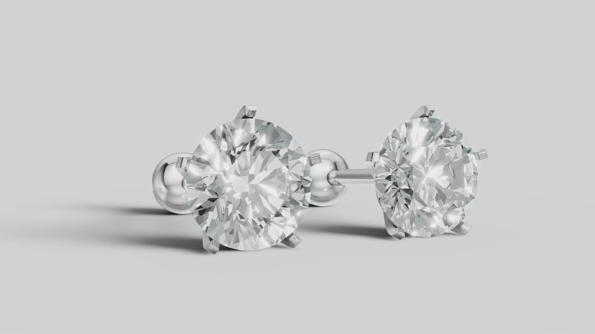 Round Martini Studs in White Gold video