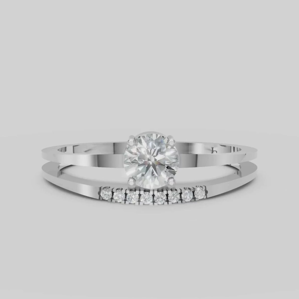 Aria Oval Halo in White Gold video