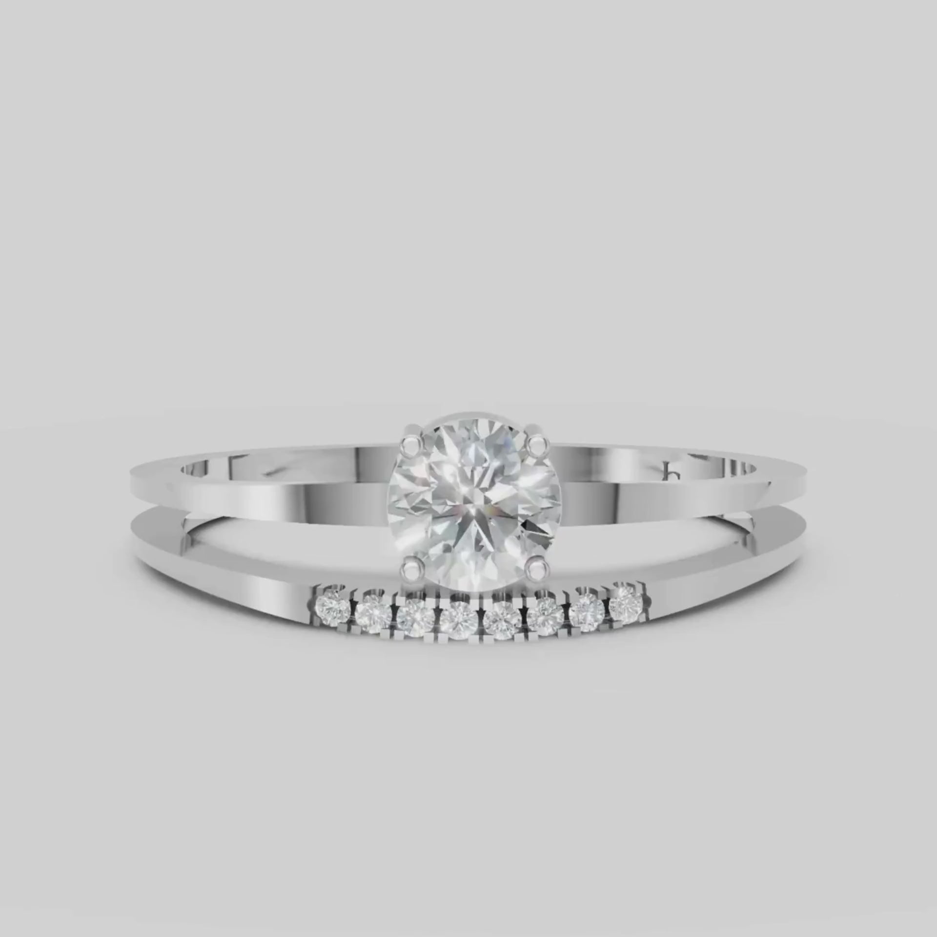 Aria Oval Halo in White Gold video
