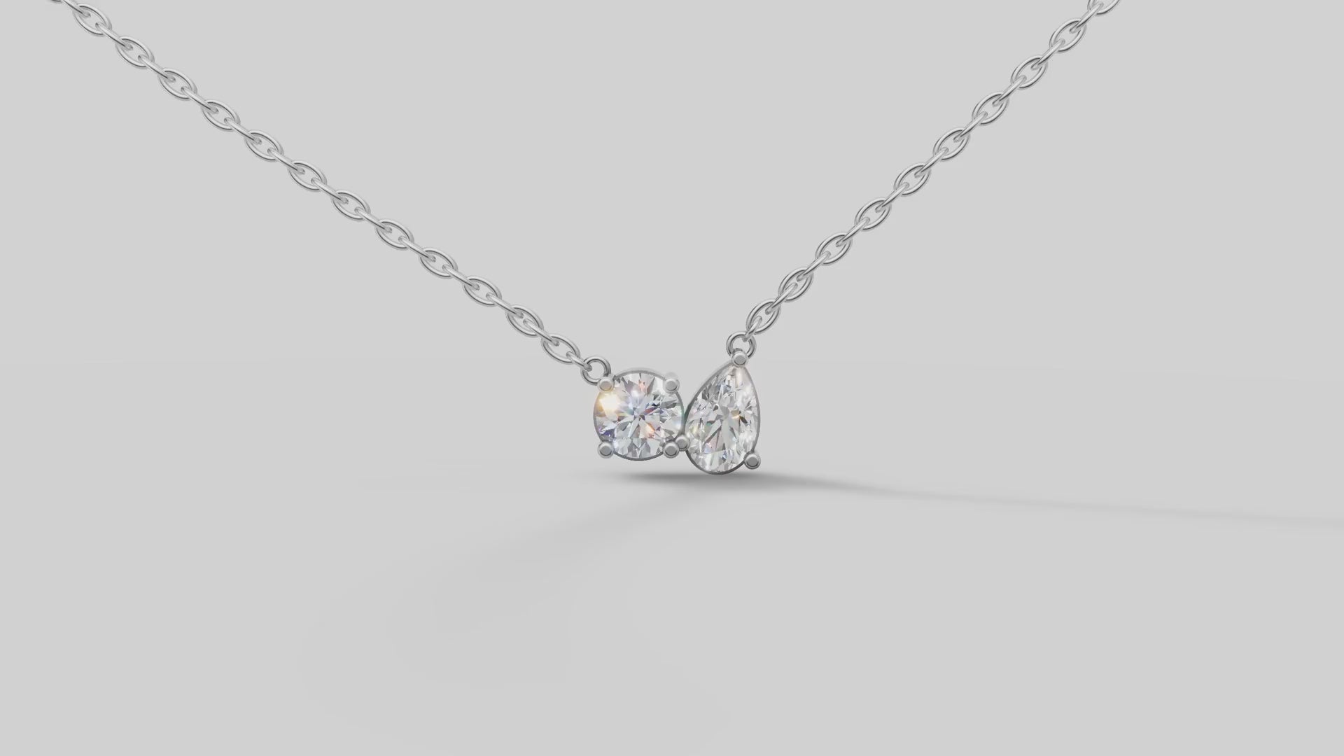 Toi et Moi Pendant in White Gold video