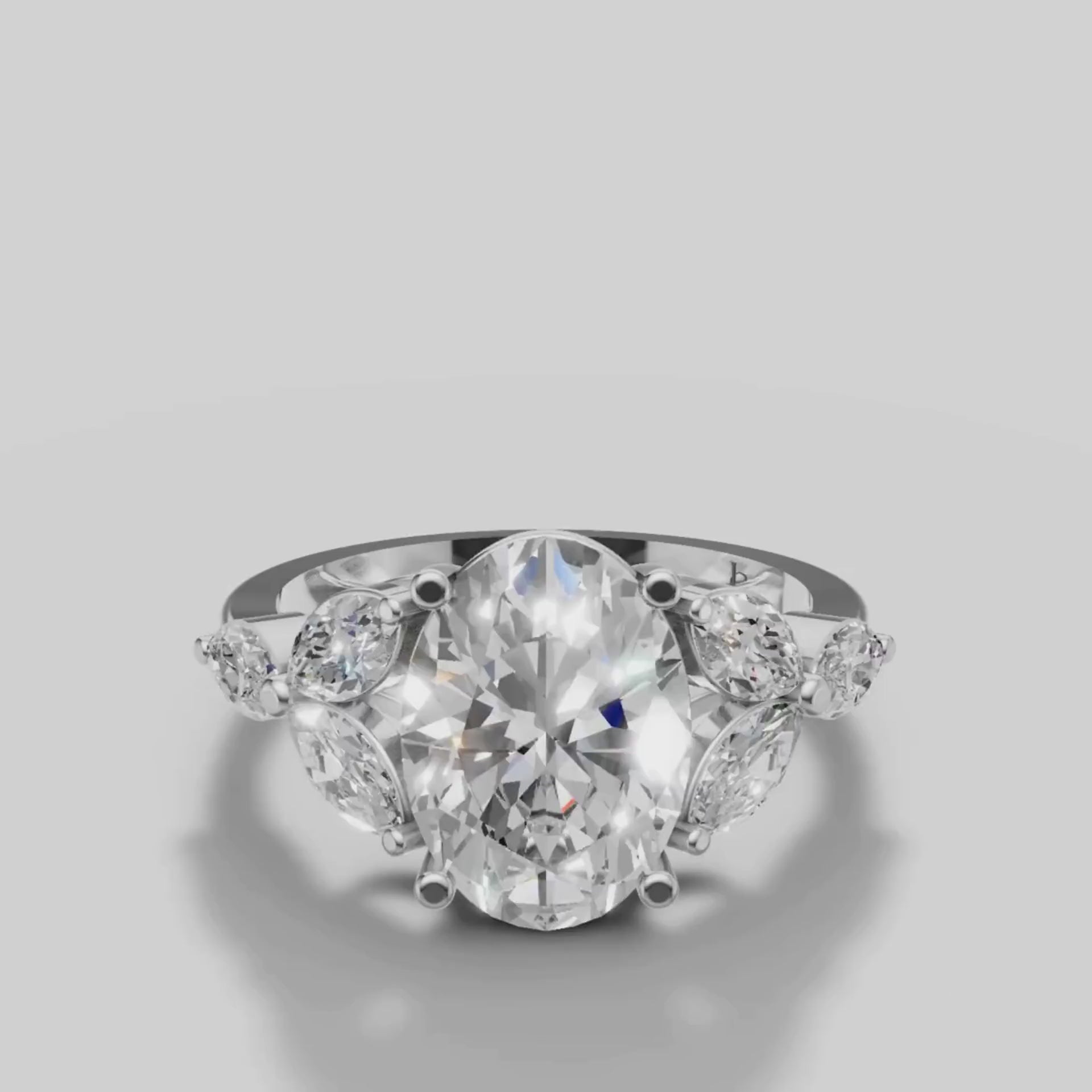 Ada Split Shank Solitaire in White Gold video