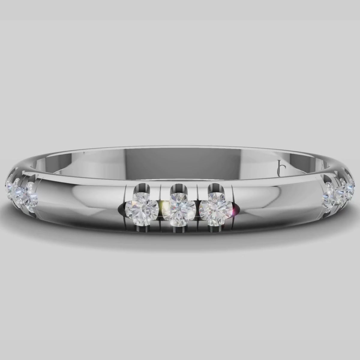 Ivy Station Wedding Band in White Gold video