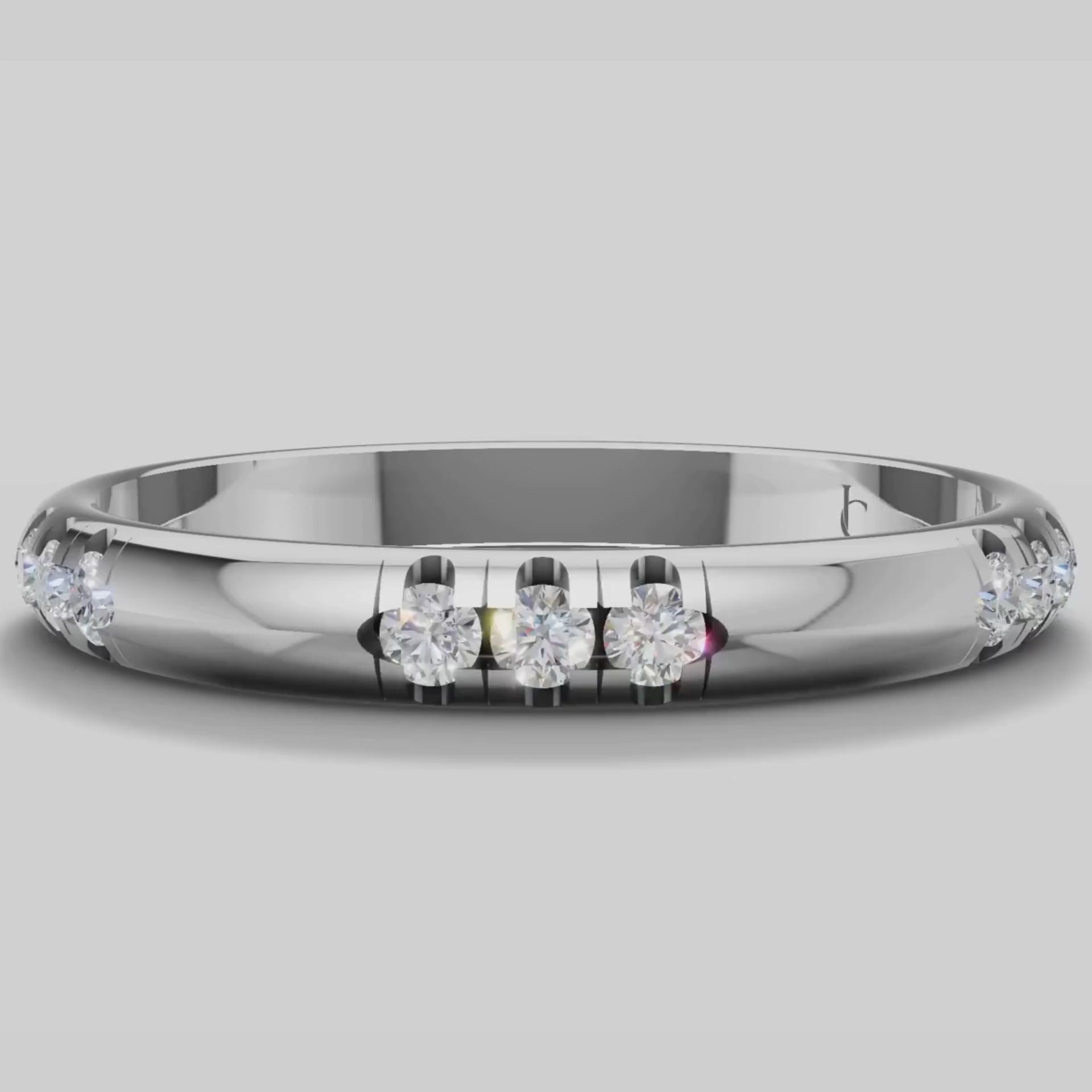 Ivy Station Wedding Band in White Gold video