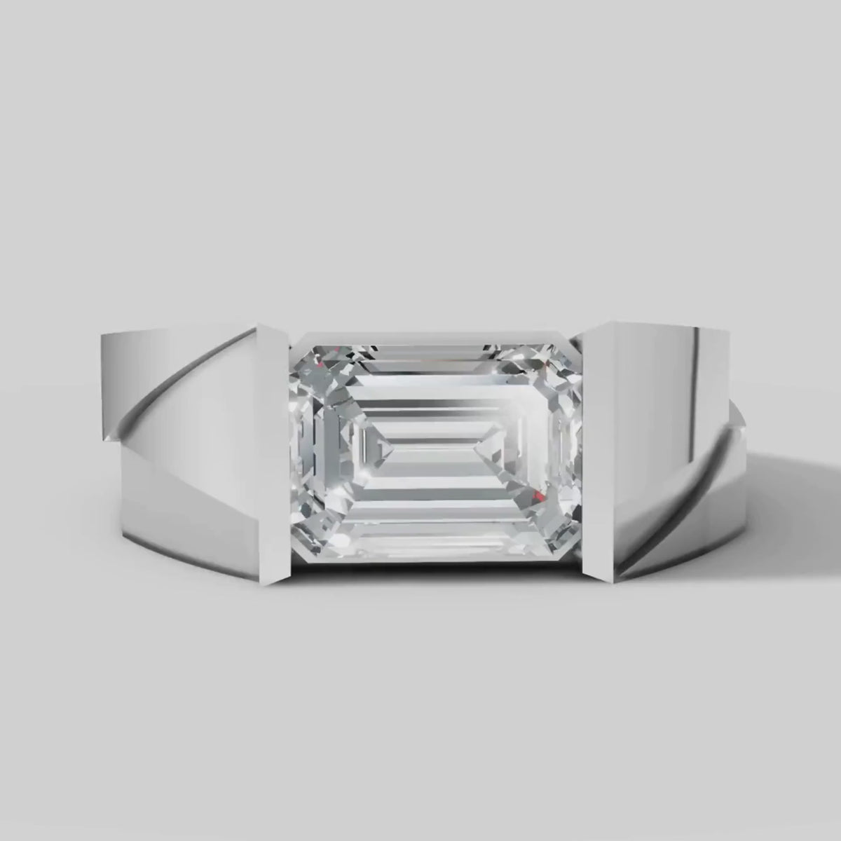 Maxim Emerald Signet in White Gold video