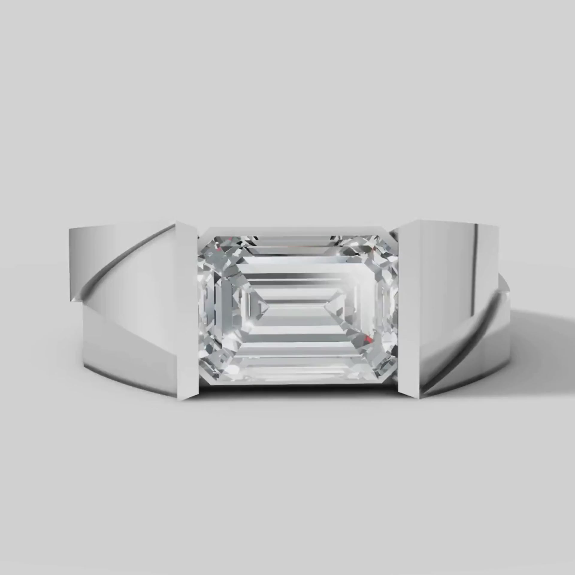 Maxim Emerald Signet in White Gold video