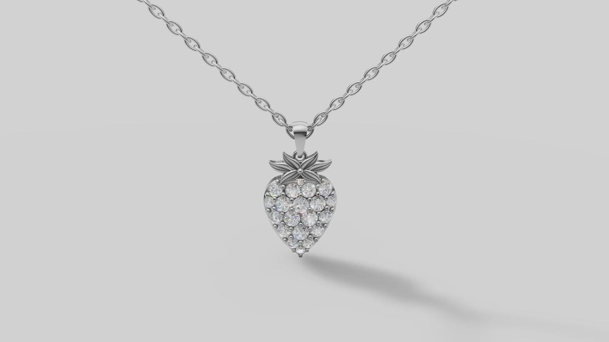 Fraise Strawberry Pendant in White Gold video