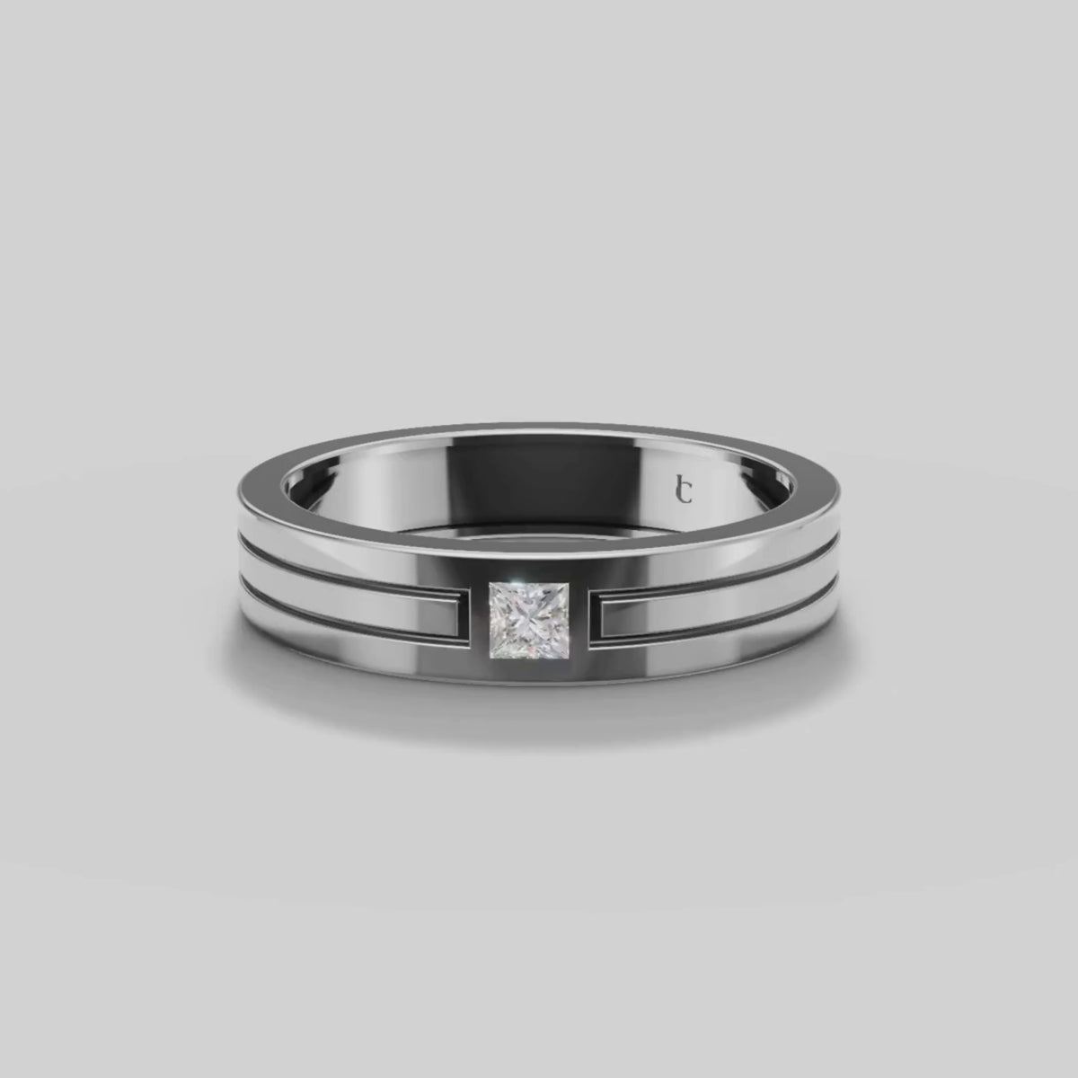 Felix Grooved Princess Band in White Gold video